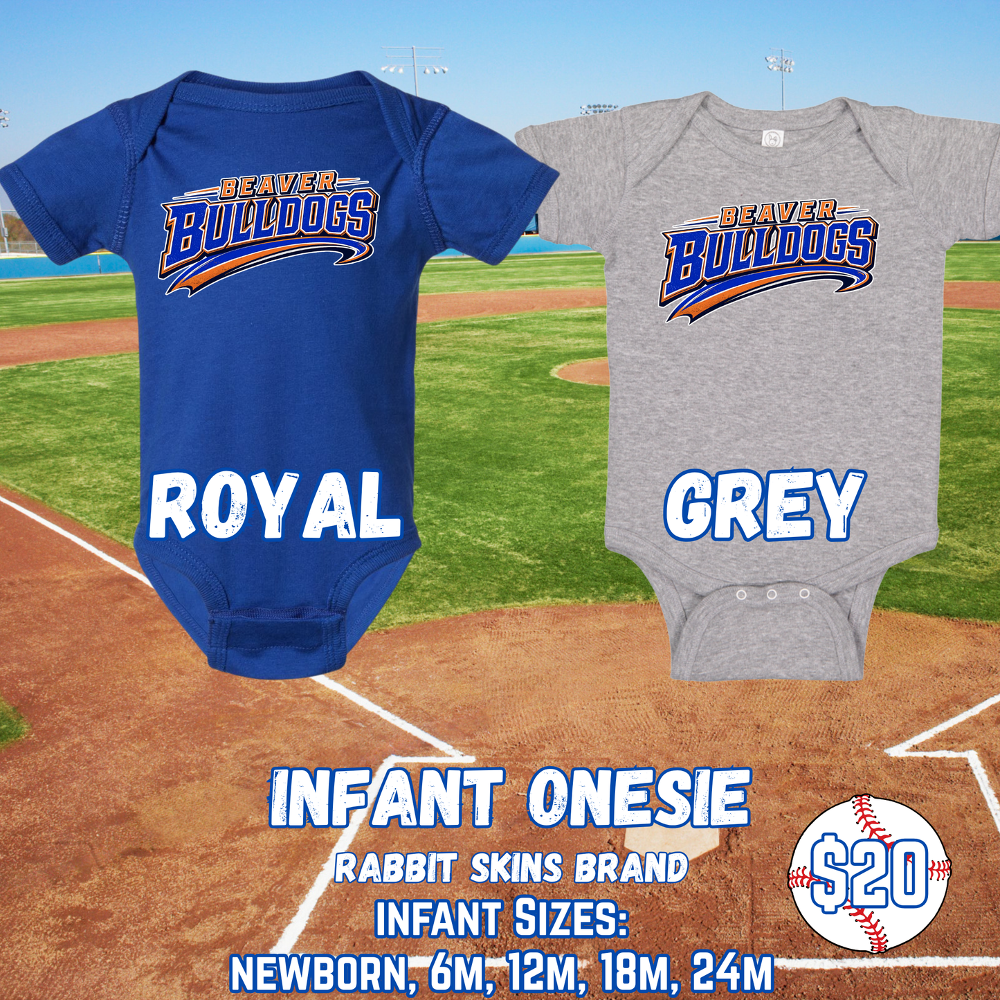BEAVER BULLDOGS INFANT Onesie