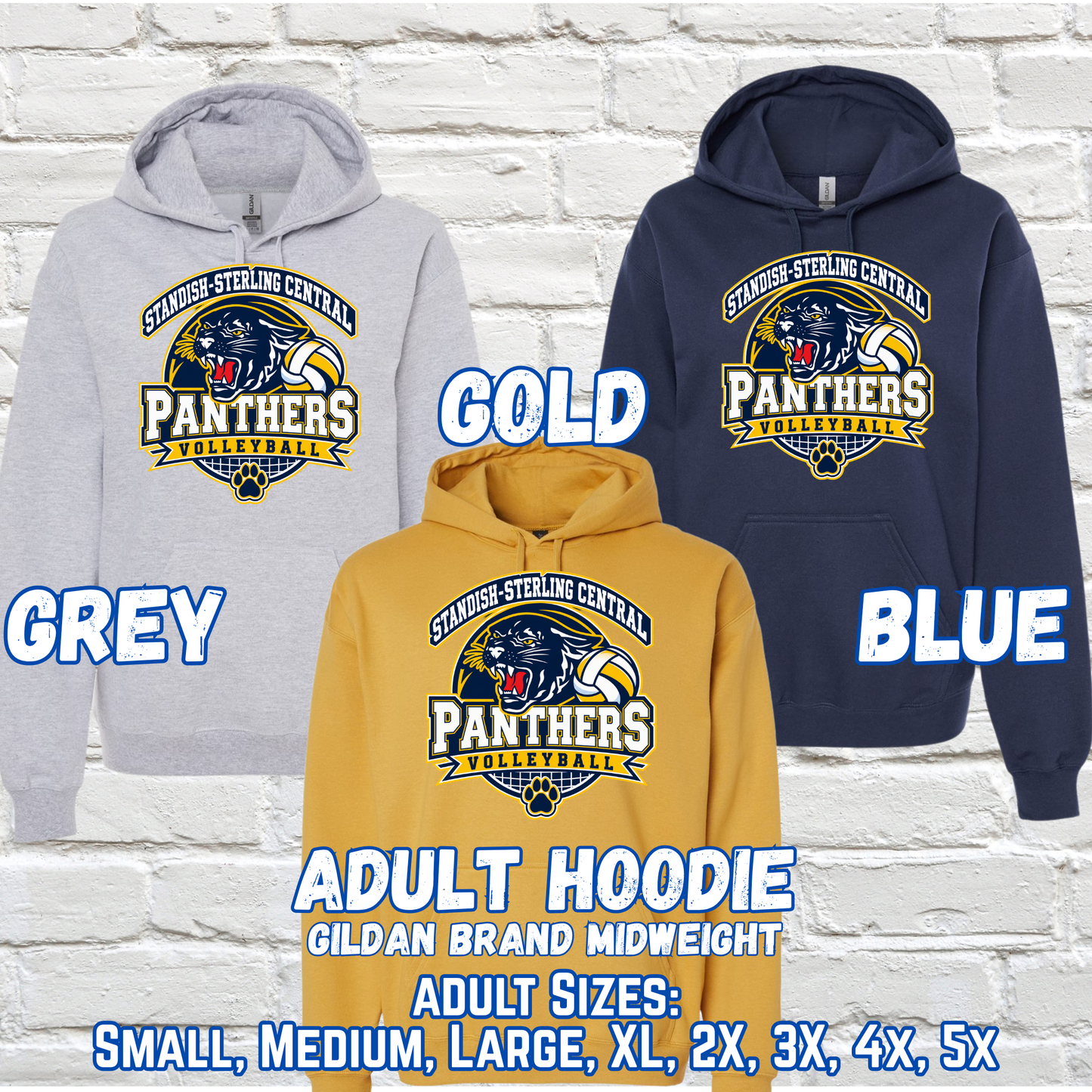STANDISH VOLLEYBALL ADULT Hooded Sweatshirt (Gildan)