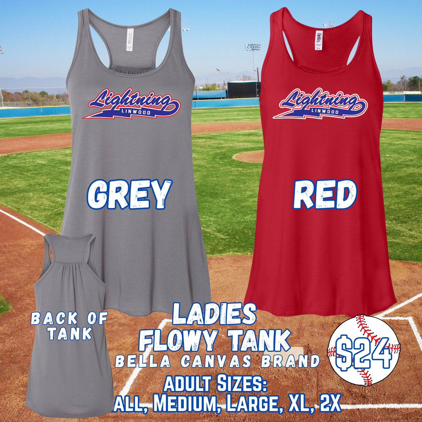 LINWOOD LIGHTNING ADULT Ladies Tank Top