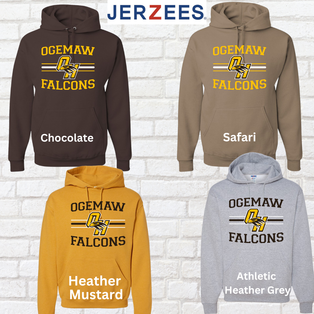 Ogemaw Falcons Generic Design Hoodie (Jerzees)