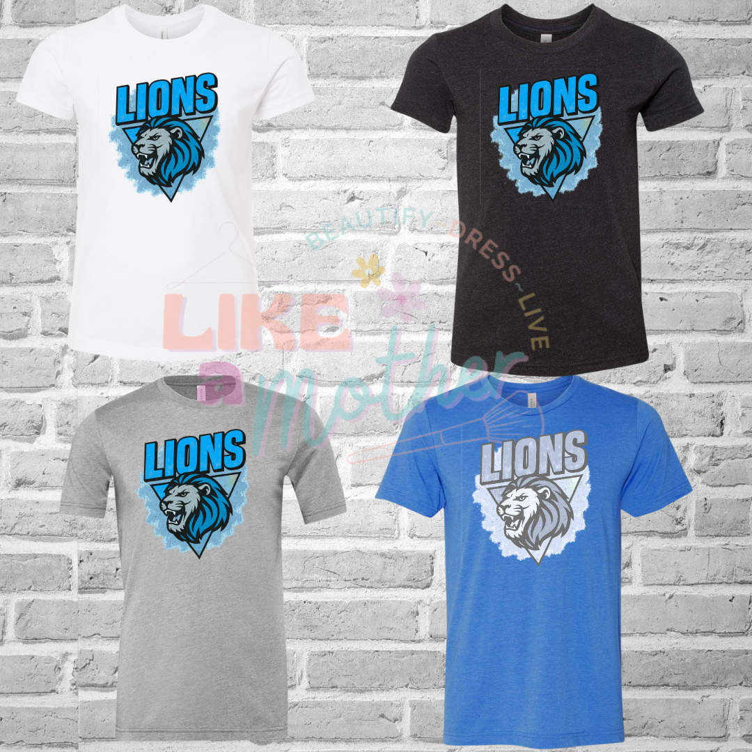 Lions Splatter Bella Canvas Tee