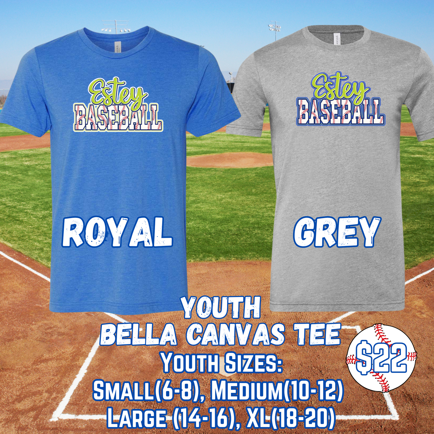ESTEY BASEBALL YOUTH Short Sleeve Tee