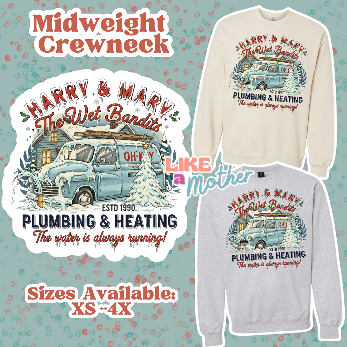 Wet Bandits Midweight Crewneck