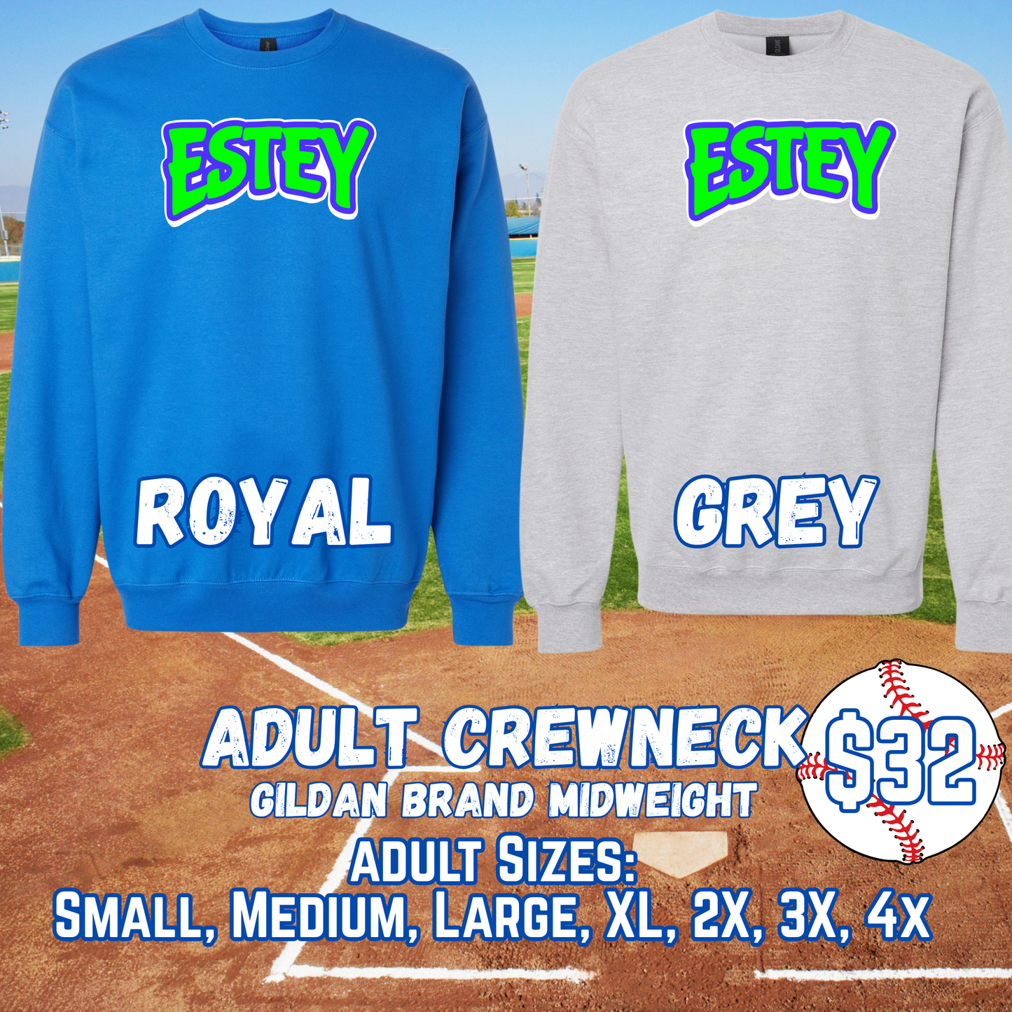 ESTEY GENERIC ADULT Crewneck (Gildan)