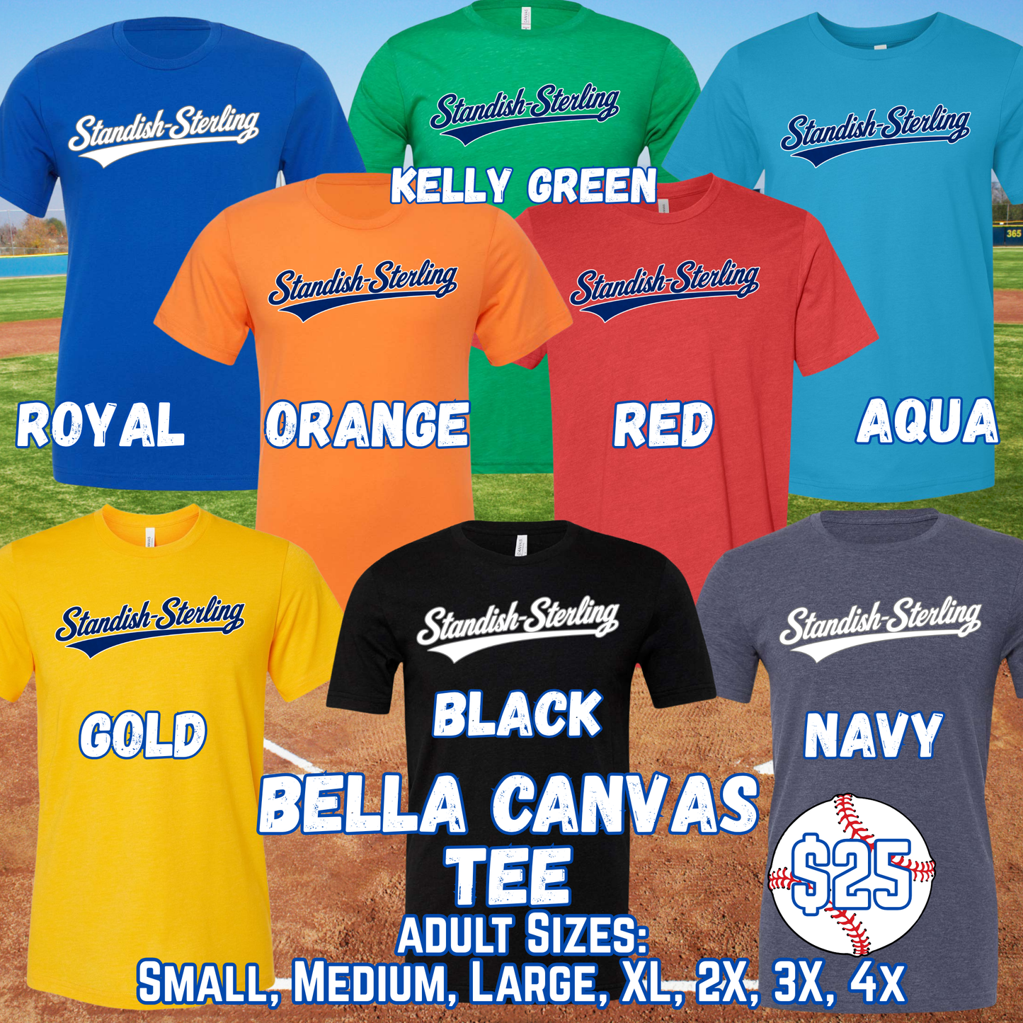 STANDISH-STERLING ADULT Short Sleeve Tee