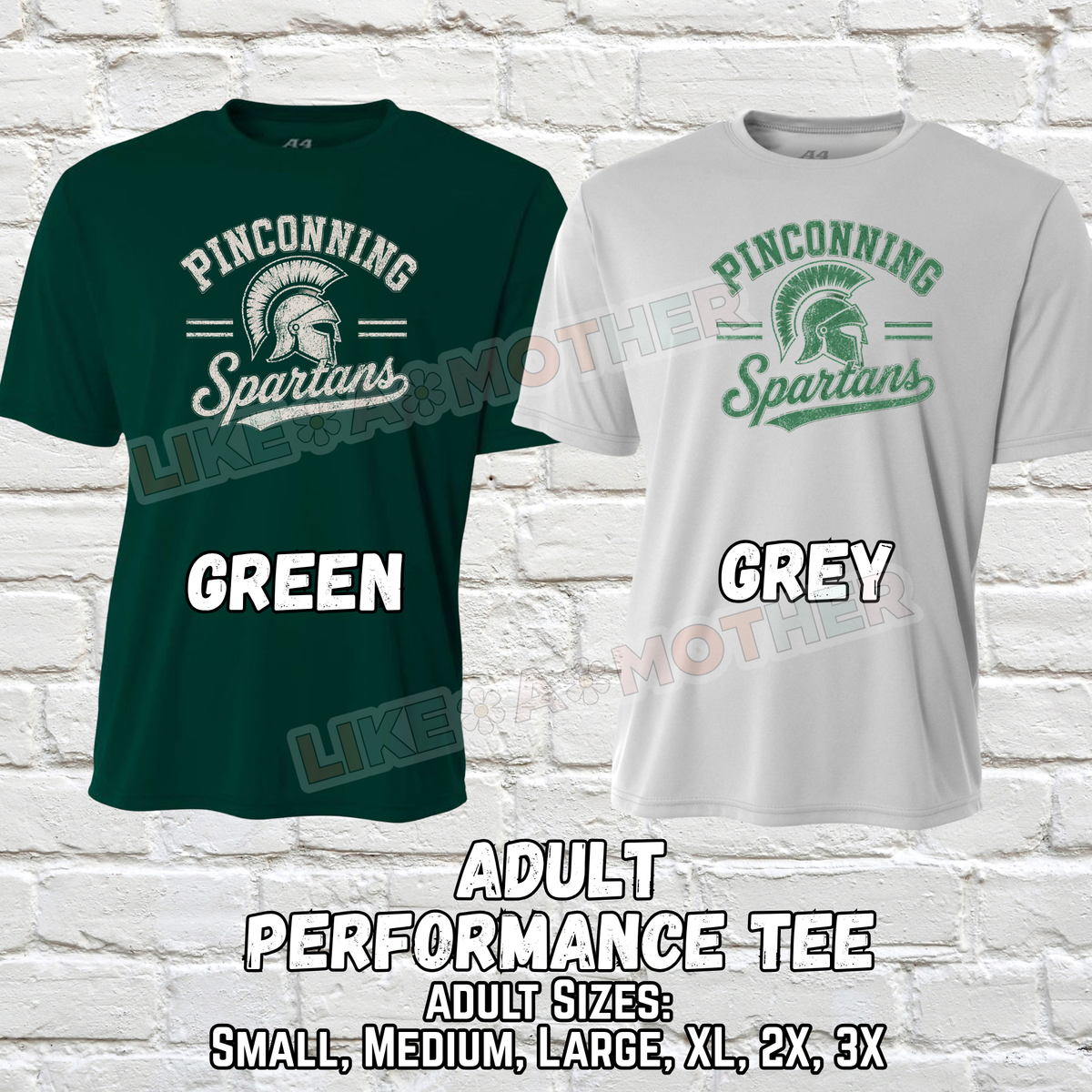 PINCONNING SPARTANS ADULT Short Sleeve Performance Tee (Vintage Design)