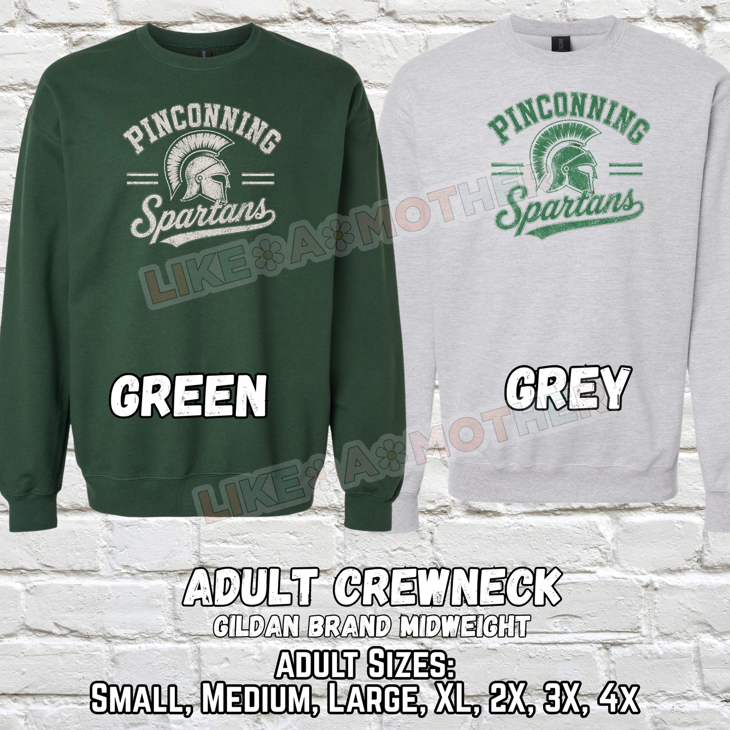 PINCONNING SPARTANS ADULT Crewneck (Gildan) (Vintage Design)