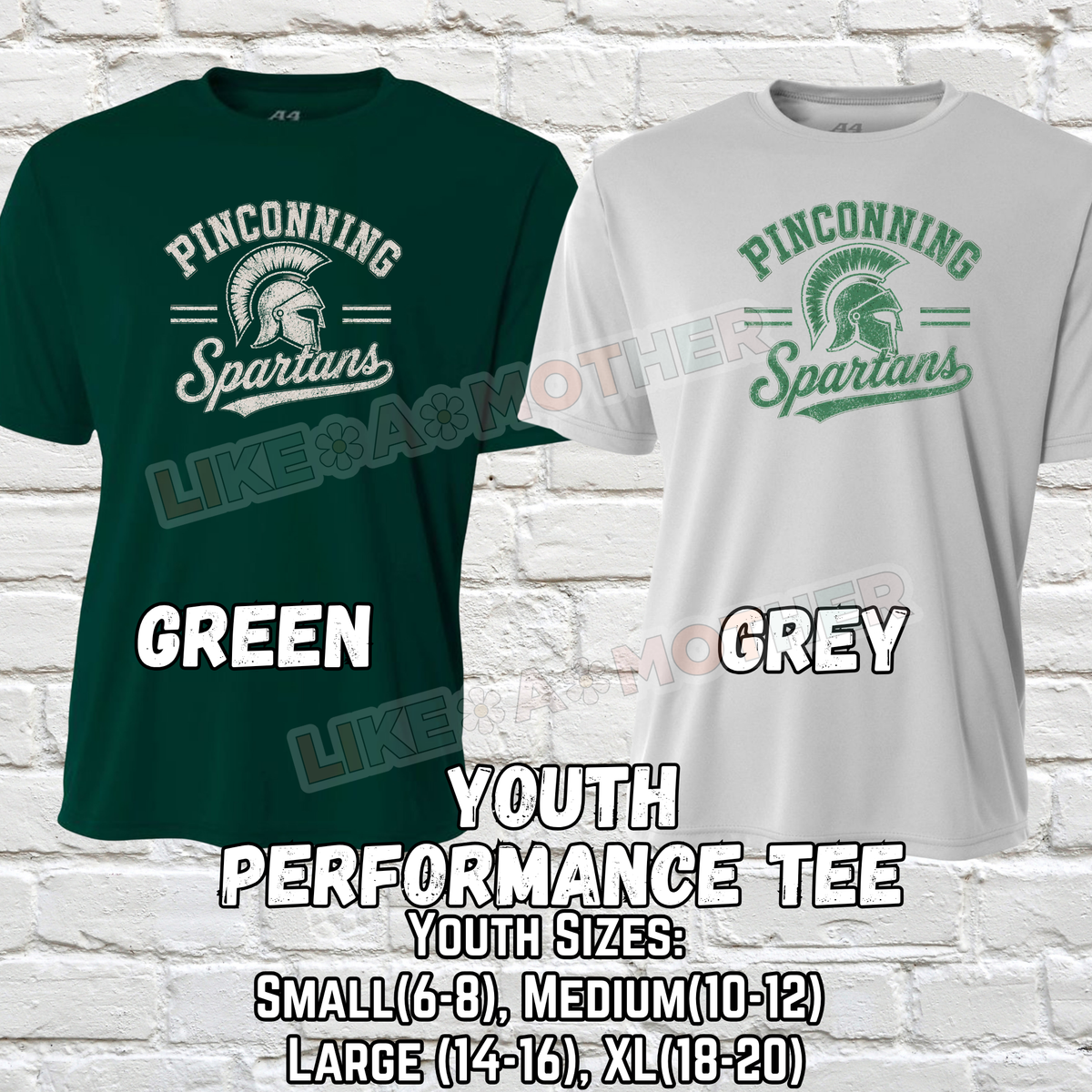 PINCONNING SPARTANS YOUTH Performance Tee (Vintage Design)