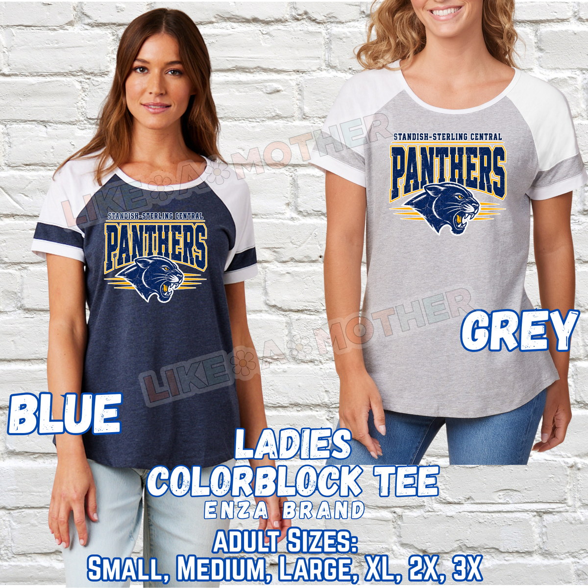 STANDISH PANTHERS ADULT Ladies Jersey Colorblock Tee