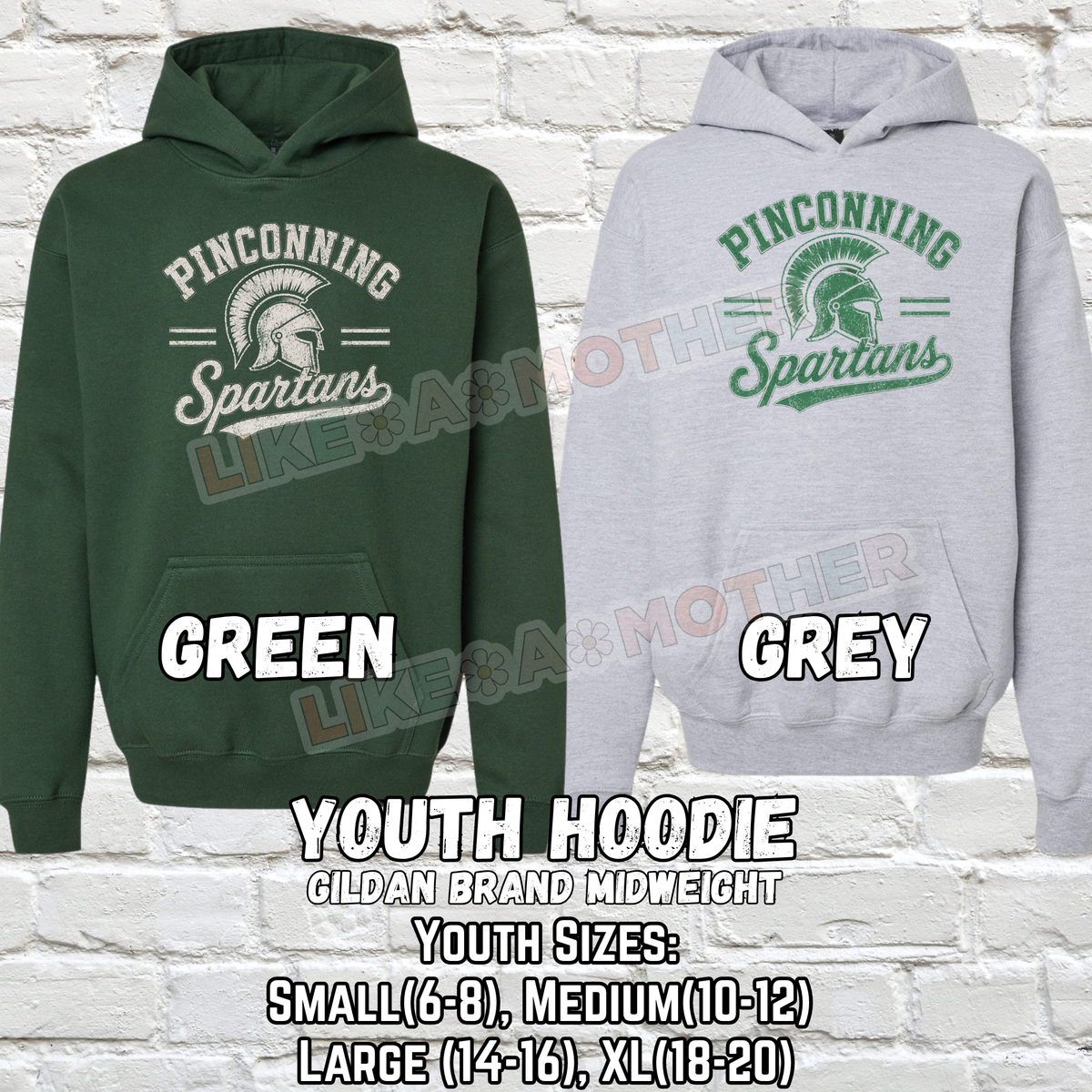 PINCONNING SPARTANS YOUTH Hoodie (Gildan) (Vintage Design)