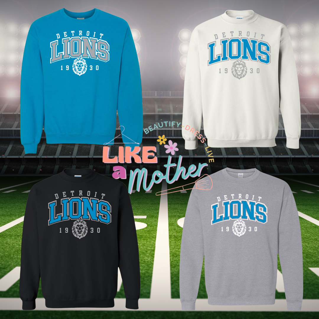 Lions Crewneck Sweatshirt (Gildan Brand) (Non Glitter)