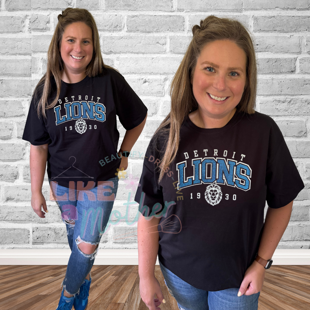 Glitter Lions Boxy Fit Premium Tee