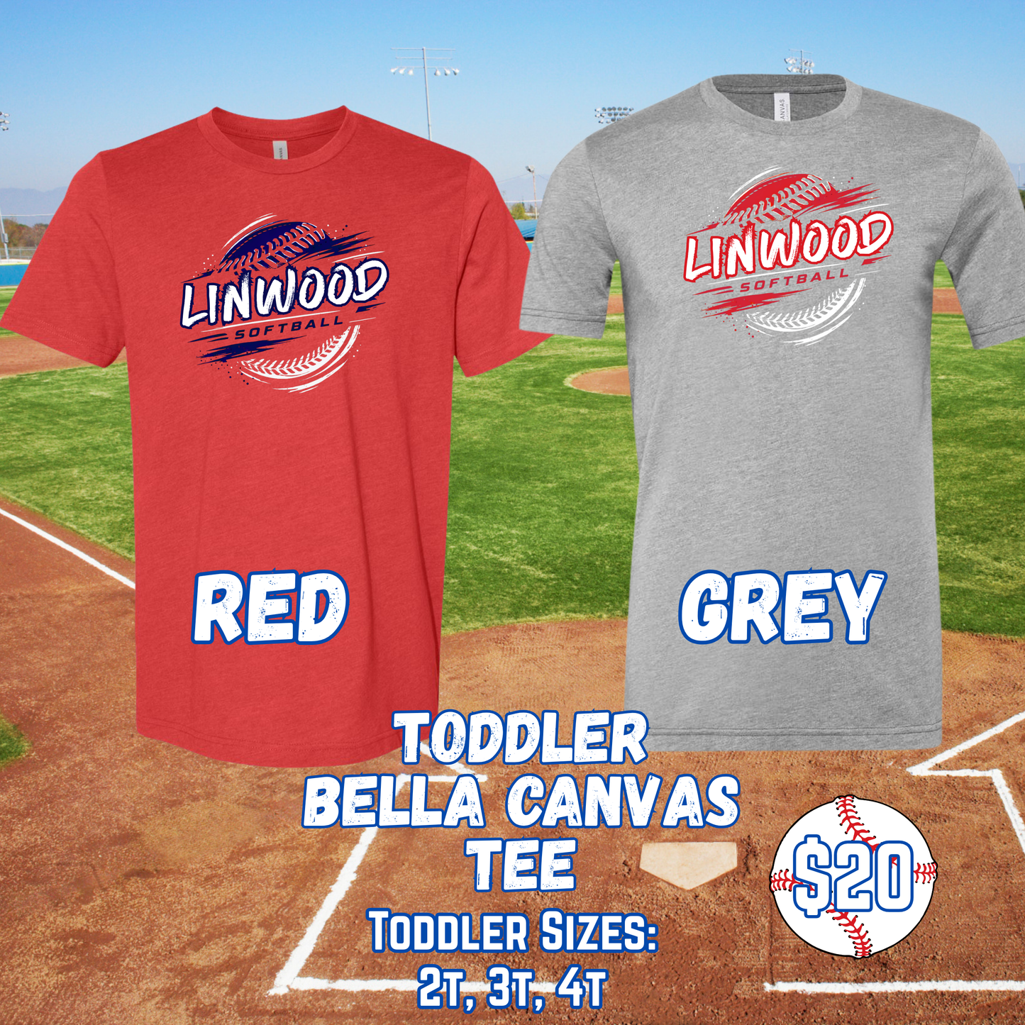 LINWOOD SOFTBALL TODDLER Short Sleeve Tee