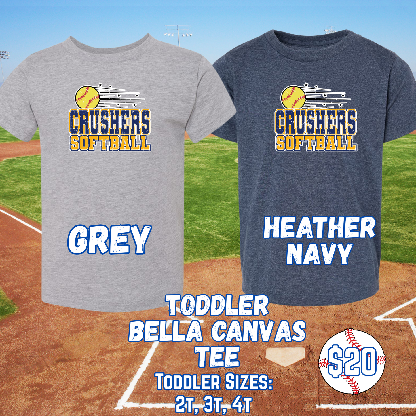 CRUSHERS SOFTBALL TODDLER Short Sleeve Tee