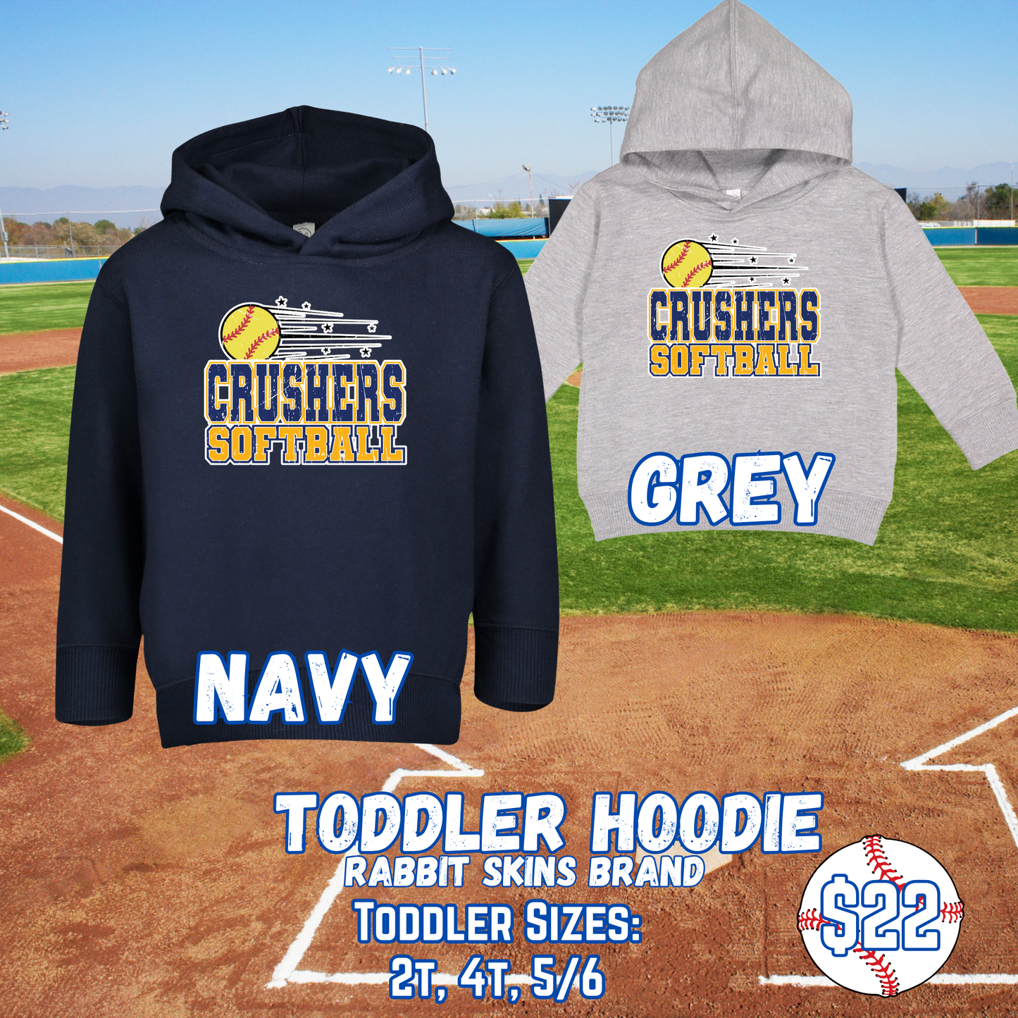 CRUSHERS SOFTBALL TODDLER Hooded Sweatshirt