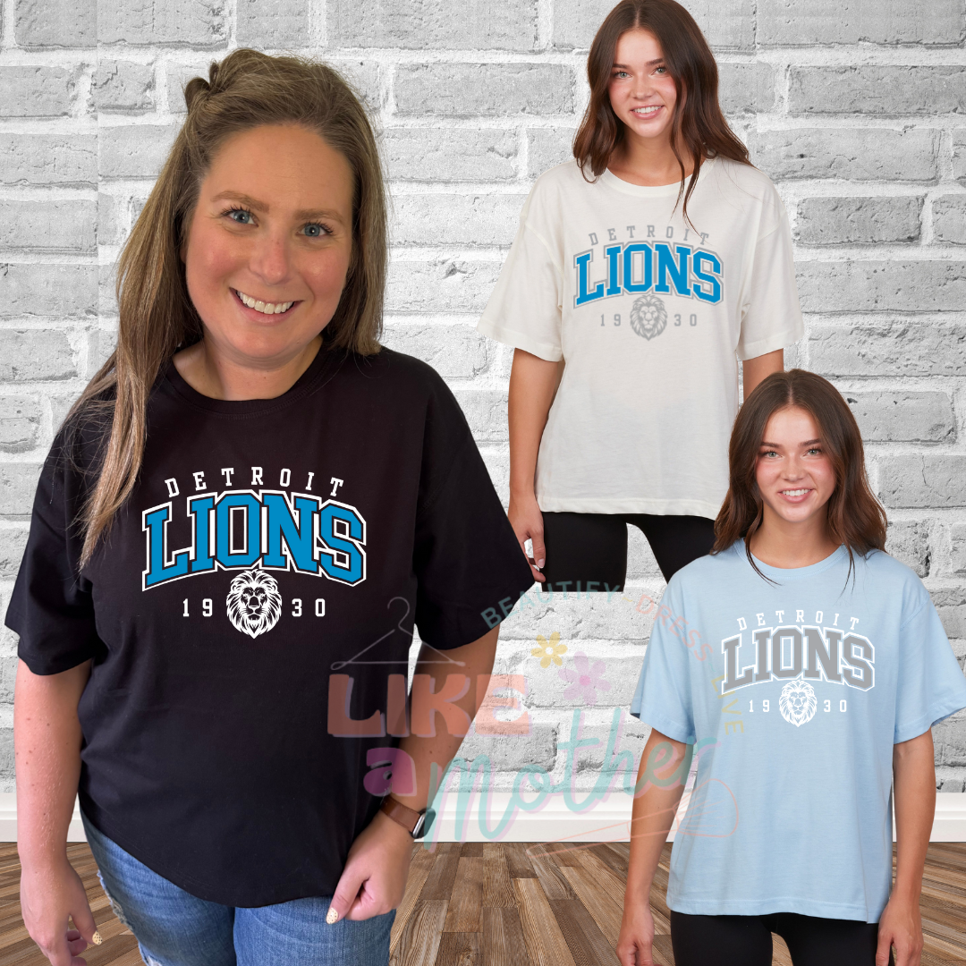 Lions Boxy Fit Premium Tee (Non Glitter)