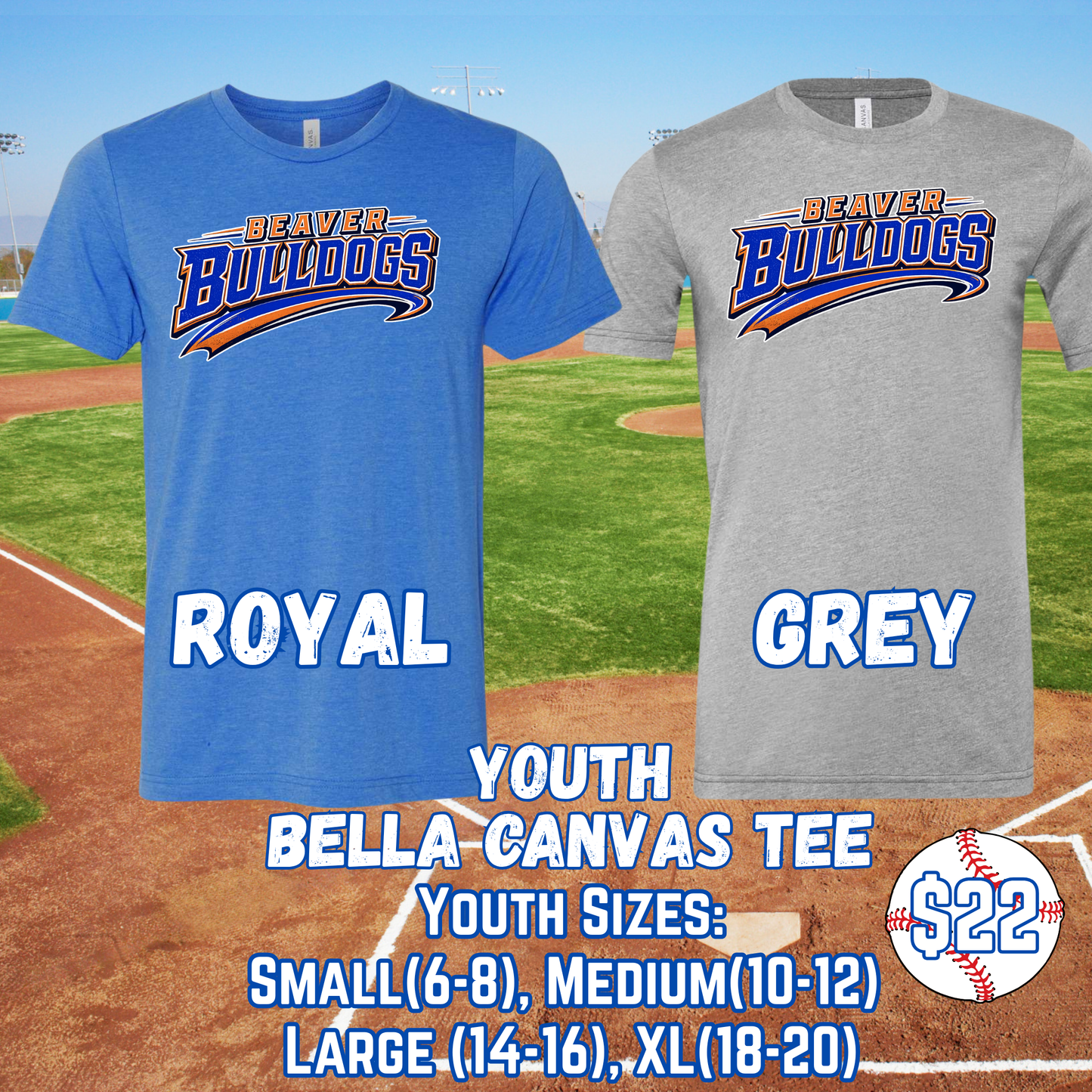 BEAVER BULLDOGS YOUTH Short Sleeve Tee