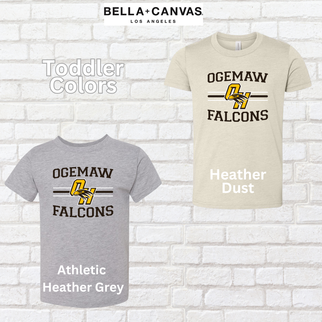 TODDLER Ogemaw Falcons Short Sleeve Tee (Bella Canvas)