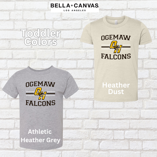 TODDLER Ogemaw Falcons Short Sleeve Tee (Bella Canvas)