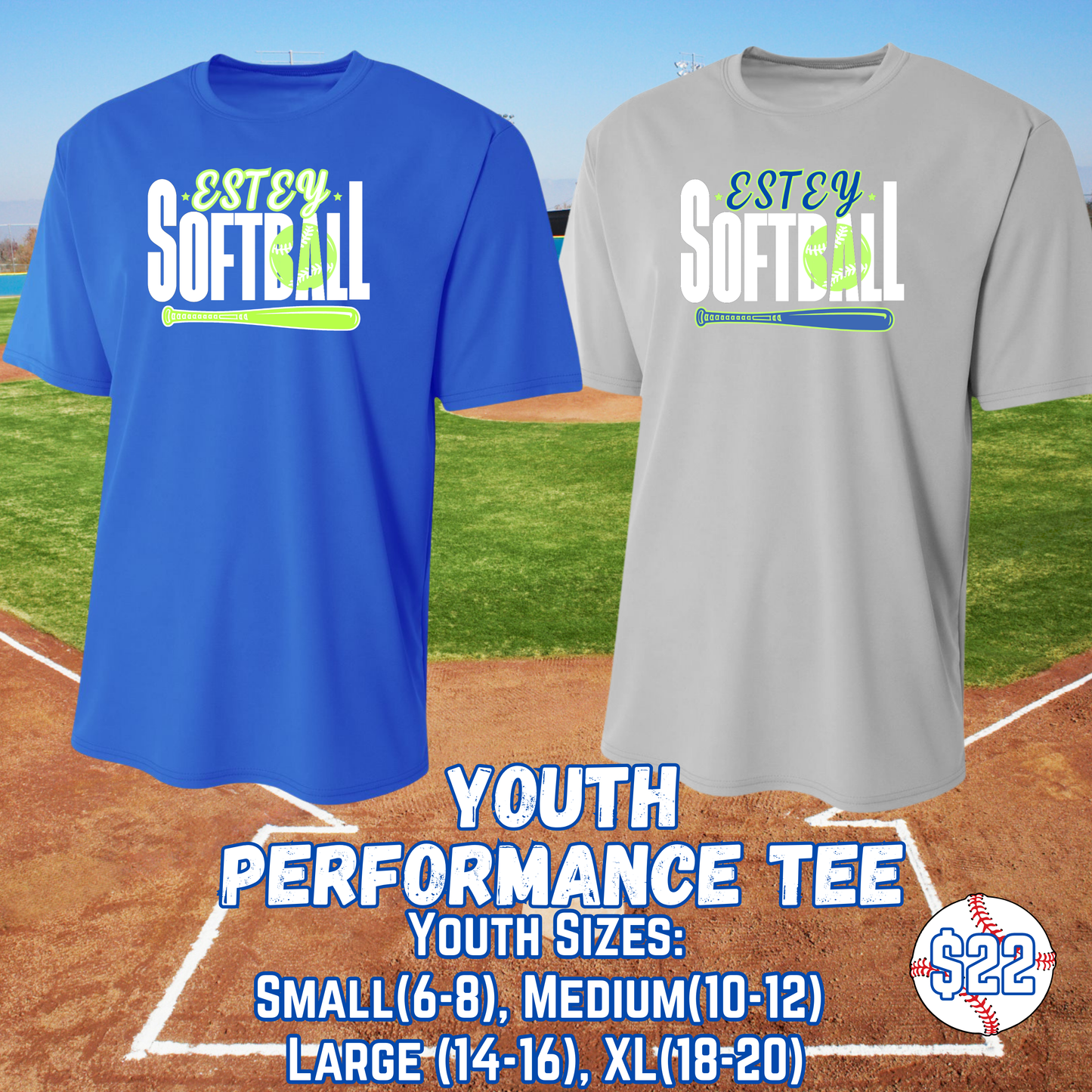 ESTEY SOFTBALL YOUTH Performance Tee