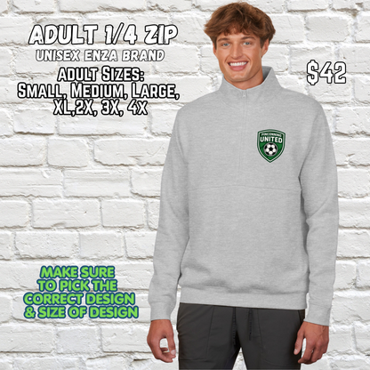 PINCONNING UNITED SOCCER ADULT 1/4 Zip Crewneck