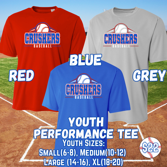 CRUSHERS BASEBALL YOUTH Performance Tee