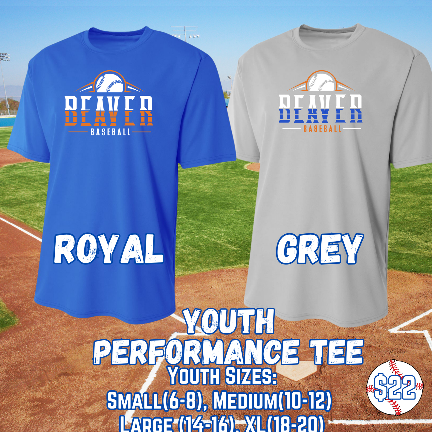 BEAVER BASEBALL PERFORMANCE YOUTH Tee