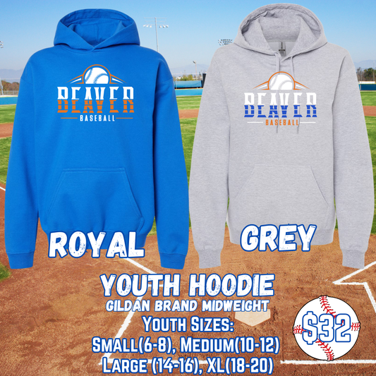 BEAVER BASEBALL YOUTH Hoodie (Gildan)