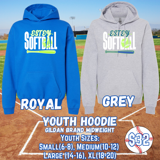 ESTEY SOFTBALL YOUTH Hoodie (Gildan)