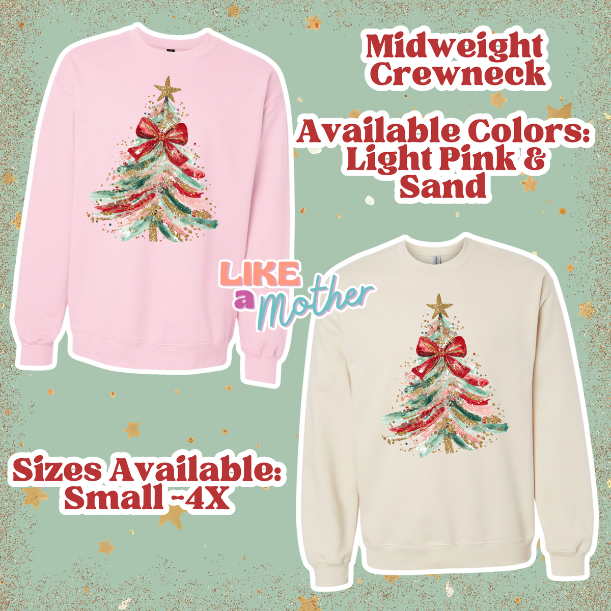 Holiday Tree Midweight Crewneck