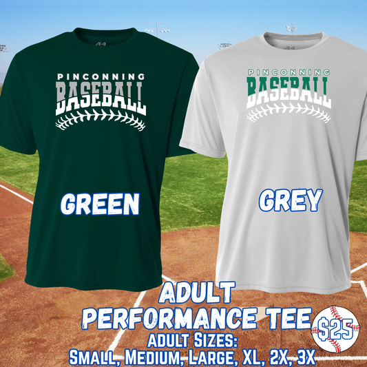 PINCONNING BASEBALL ADULT Short Sleeve Performance Tee Design 1