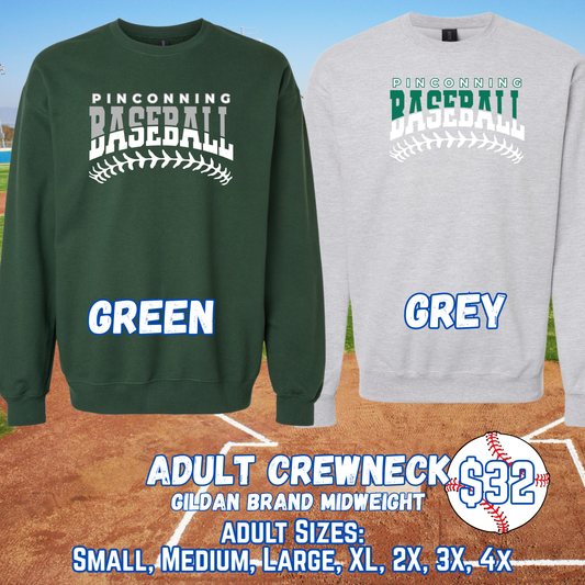 PINCONNING BASEBALL ADULT Crewneck (Gildan) Design 1