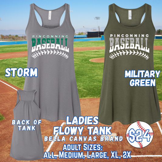 PINCONNING BASEBALL ADULT Ladies Tank Top Design 1