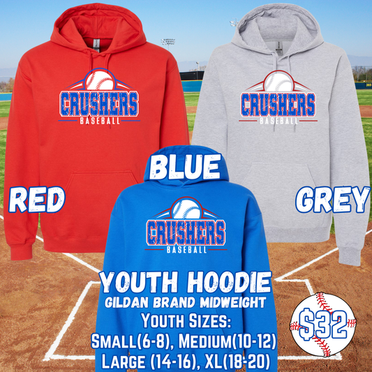 CRUSHERS BASEBALL YOUTH Hoodie (Gildan)