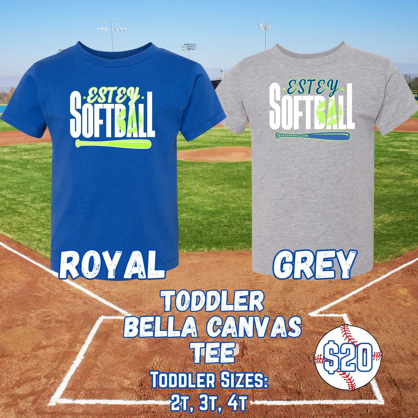 ESTEY SOFTBALL TODDLER Short Sleeve Tee