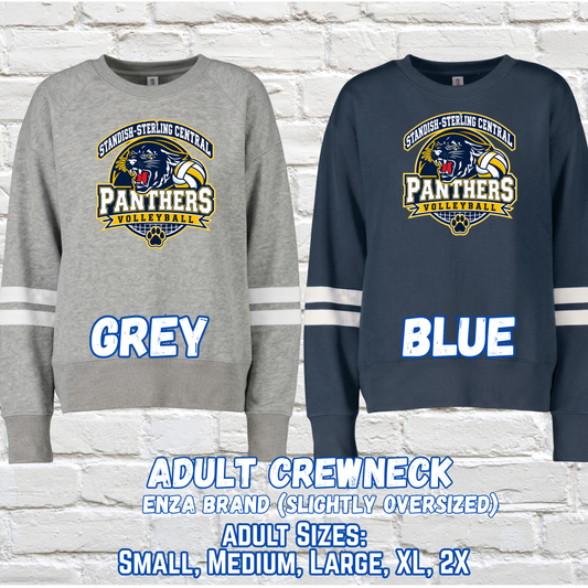 STANDISH VOLLEYBALL Ladies Boxy Varsity Crewneck Sweatshirt