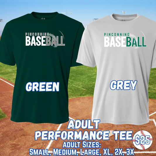 PINCONNING BASEBALL ADULT Short Sleeve Performance Tee Design 2