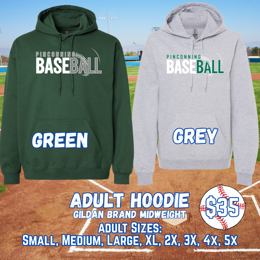 PINCONNING BASEBALL ADULT Hooded Sweatshirt (JERZEES) Design 2