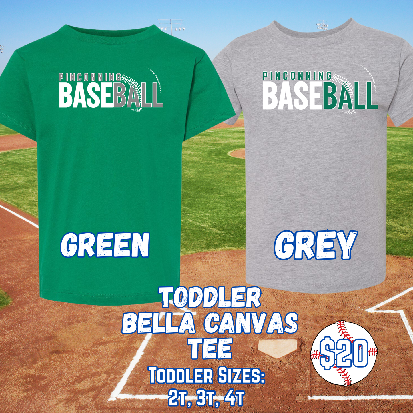 PINCONNING BASEBALL TODDLER Short Sleeve Tee Design 2