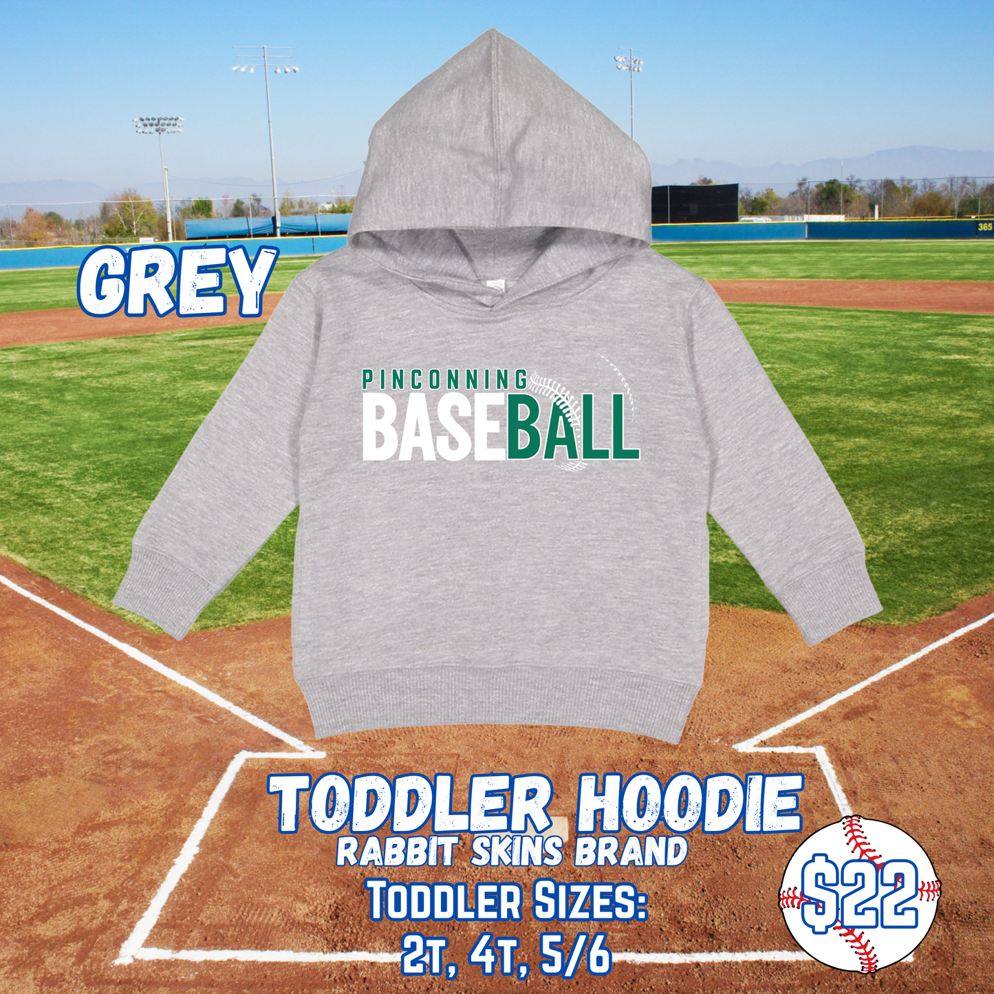 PINCONNING BASEBALL TODDLER Hooded Sweatshirt Design 2