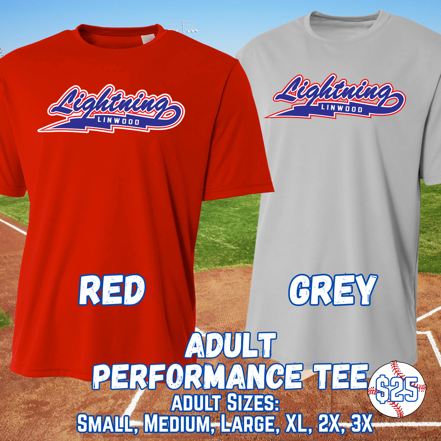 LINWOOD LIGHTNING ADULT Short Sleeve Performance Tee