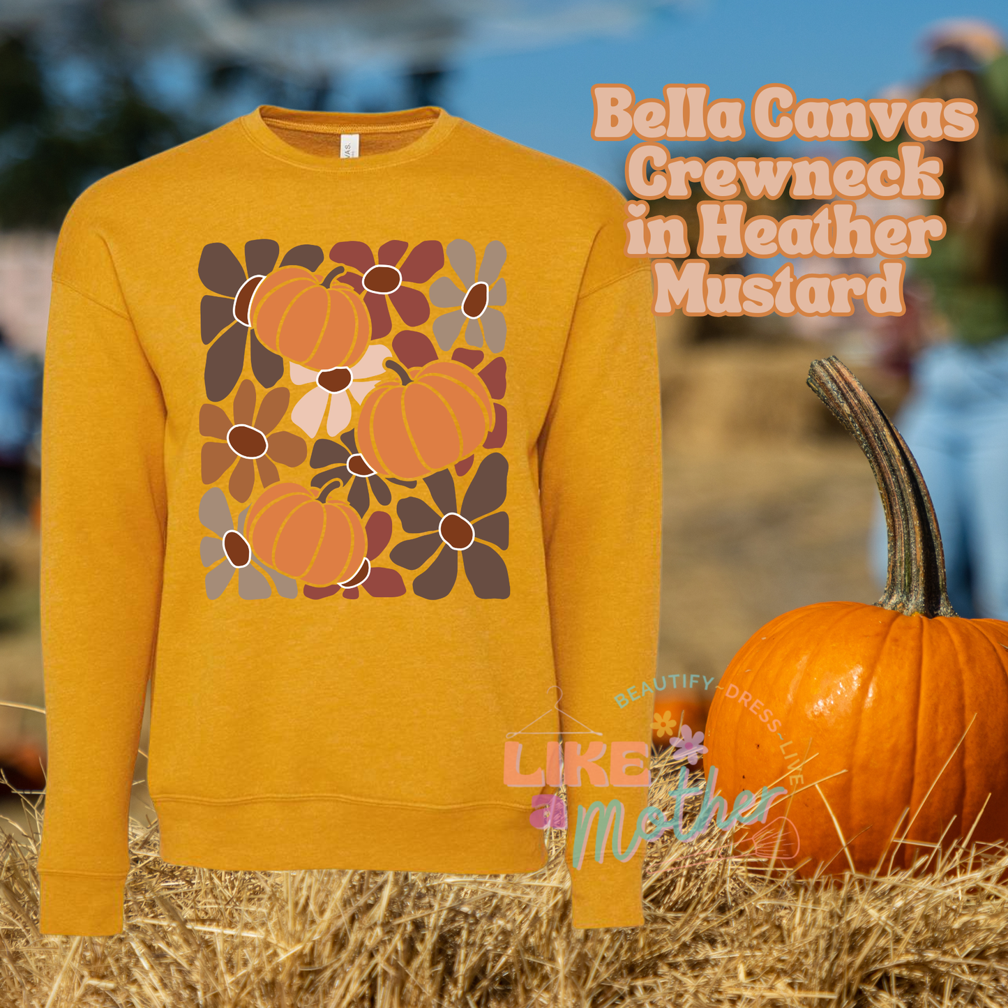 Boho Fall Floral Crewneck (2 Color Options)