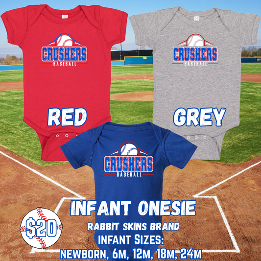 CRUSHERS BASEBALL INFANT Onesie