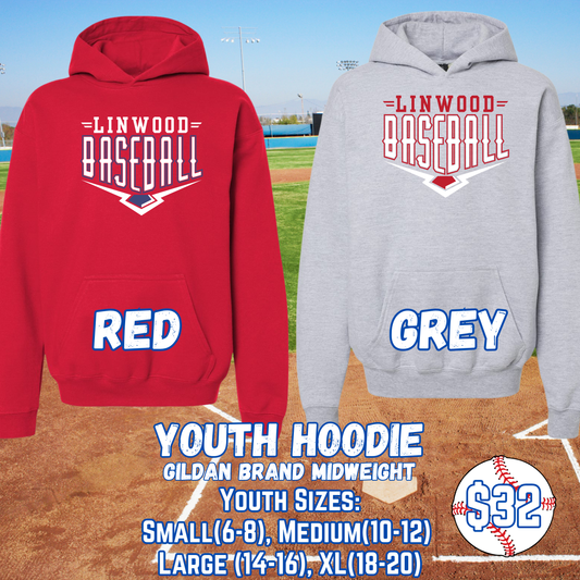 LINWOOD BASEBALL YOUTH Hoodie (Gildan)