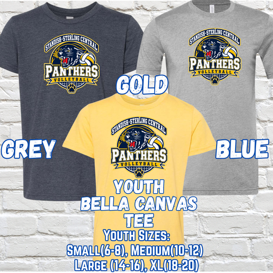 STANDISH VOLLEYBALL YOUTH Short Sleeve Tee (Bella Canvas)