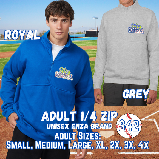 ESTEY BASEBALL ADULT 1/4 Zip Crewneck