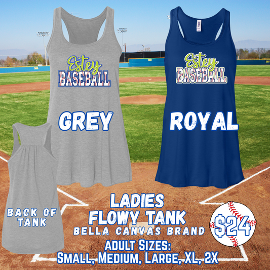 ESTEY BASEBALL ADULT Ladies Tank Top