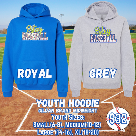 ESTEY BASEBALL YOUTH Hoodie (Gildan)