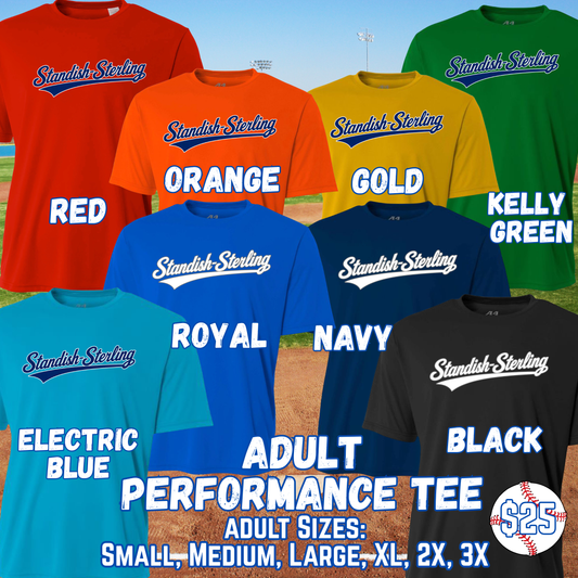 STANDISH-STERLING ADULT Short Sleeve Performance Tee