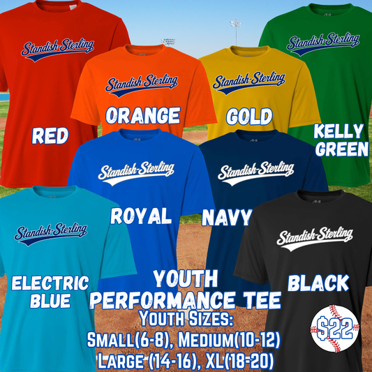 STANDISH-STERLING YOUTH Short Sleeve Performance Tee